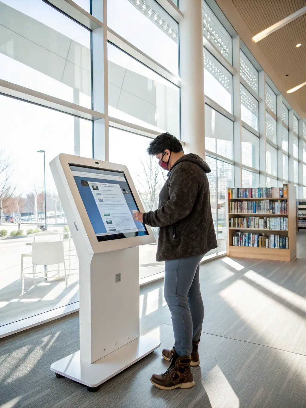 A digital display showcasing a virtual exhibit of historical documents, emphasizing AD HOC's commitment to digital preservation and accessibility.